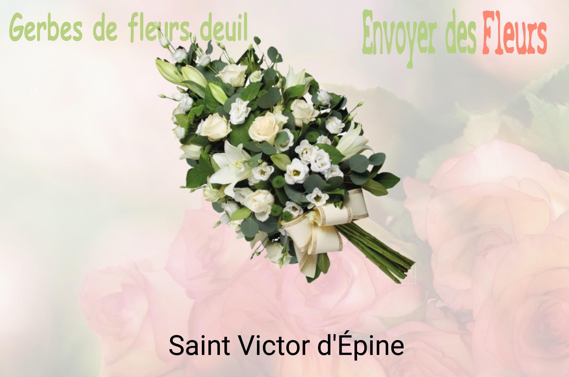 Gerbe de fleurs de deuil livrée à Saint-Victor-d'Épine